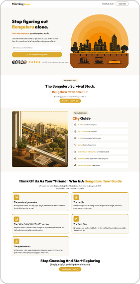 Morning Kaapi — landing page